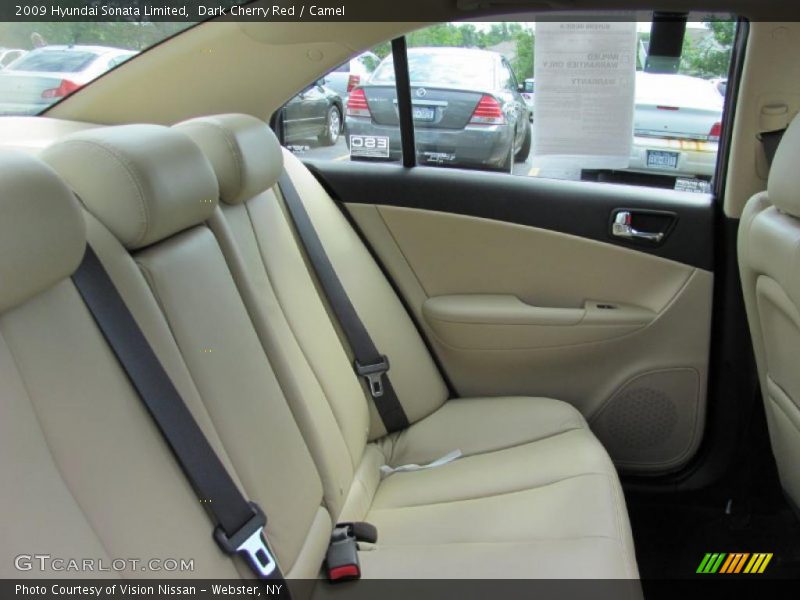 Dark Cherry Red / Camel 2009 Hyundai Sonata Limited