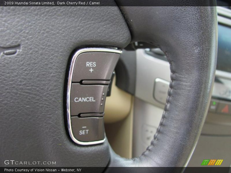 Dark Cherry Red / Camel 2009 Hyundai Sonata Limited