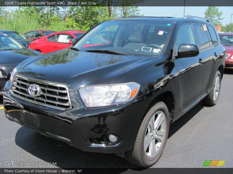 Black / Ash Gray 2008 Toyota Highlander Sport 4WD