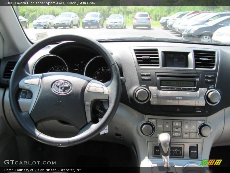 Black / Ash Gray 2008 Toyota Highlander Sport 4WD