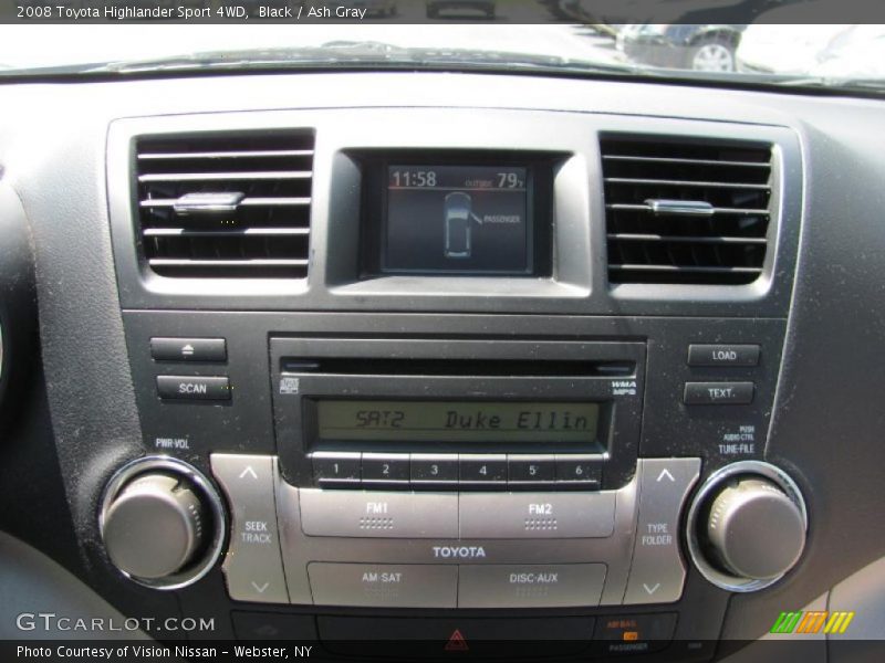 Black / Ash Gray 2008 Toyota Highlander Sport 4WD