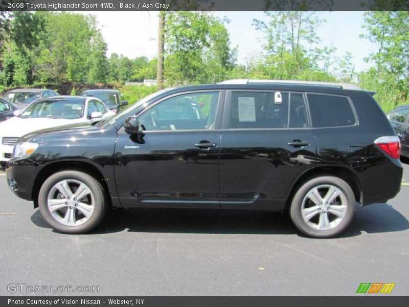 Black / Ash Gray 2008 Toyota Highlander Sport 4WD