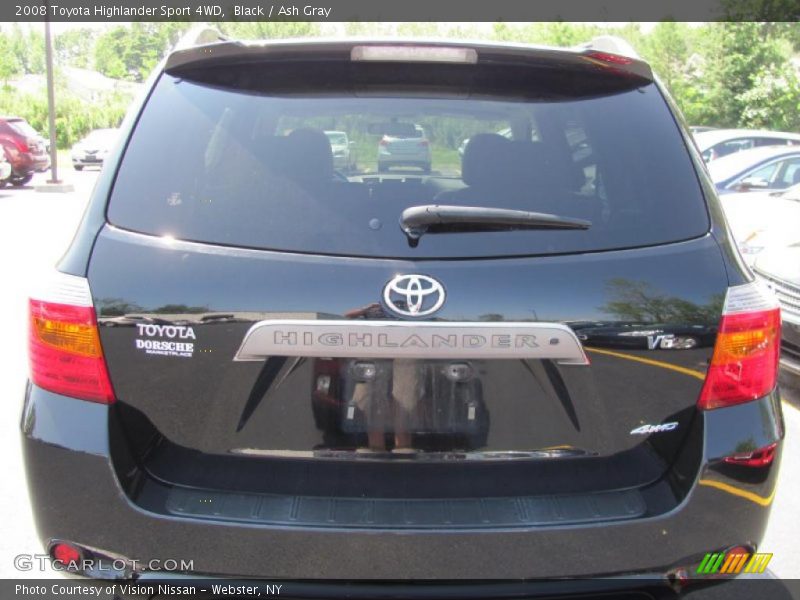 Black / Ash Gray 2008 Toyota Highlander Sport 4WD