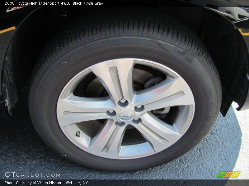 Black / Ash Gray 2008 Toyota Highlander Sport 4WD