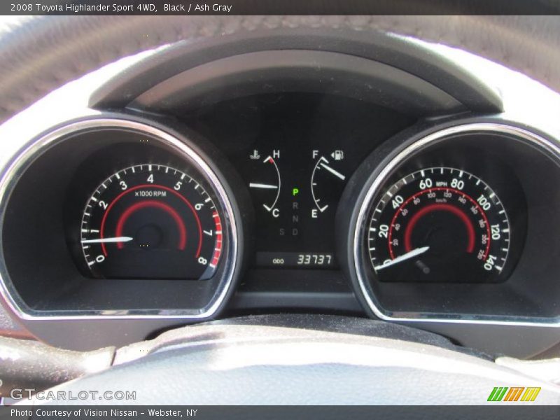 Black / Ash Gray 2008 Toyota Highlander Sport 4WD