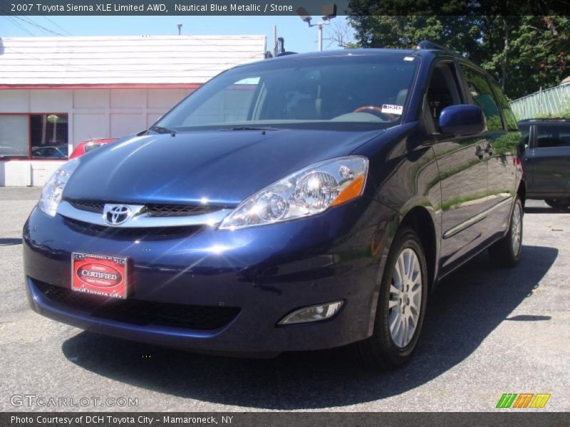 Nautical Blue Metallic / Stone 2007 Toyota Sienna XLE Limited AWD