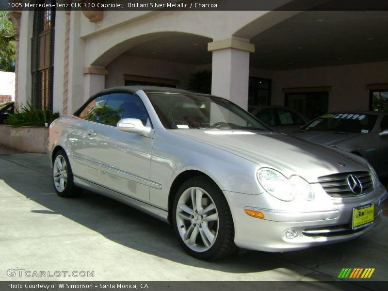 Brilliant Silver Metallic / Charcoal 2005 Mercedes-Benz CLK 320 Cabriolet