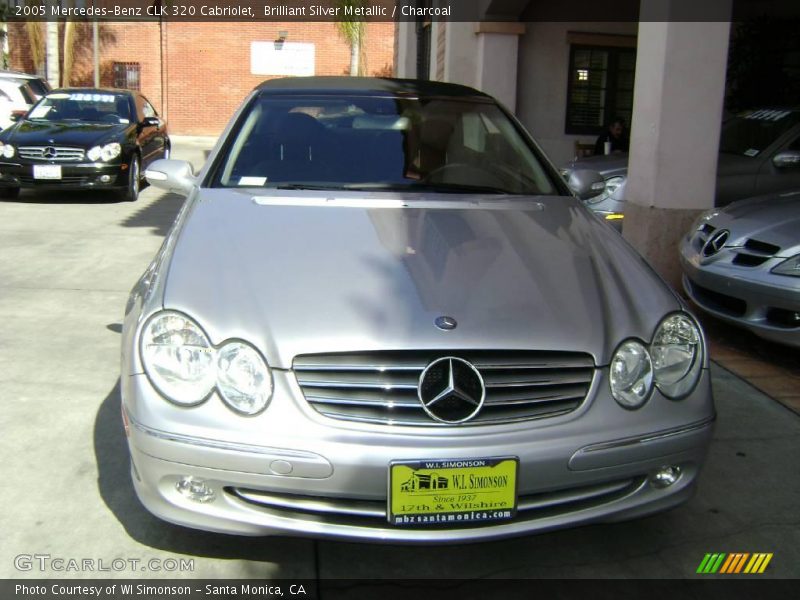 Brilliant Silver Metallic / Charcoal 2005 Mercedes-Benz CLK 320 Cabriolet