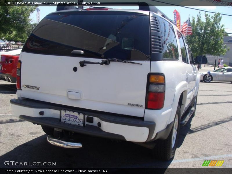 Summit White / Tan/Neutral 2006 Chevrolet Tahoe Z71