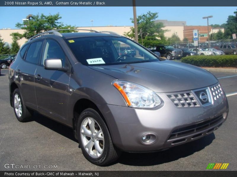 Gotham Gray Metallic / Black 2008 Nissan Rogue SL AWD