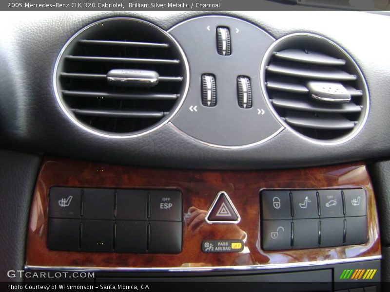 Brilliant Silver Metallic / Charcoal 2005 Mercedes-Benz CLK 320 Cabriolet