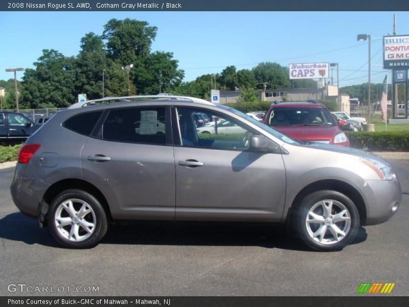 Gotham Gray Metallic / Black 2008 Nissan Rogue SL AWD