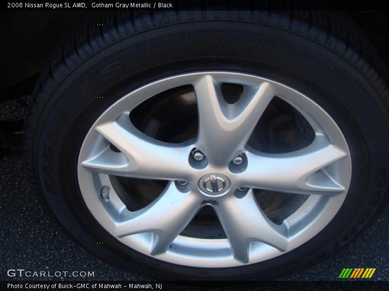 Gotham Gray Metallic / Black 2008 Nissan Rogue SL AWD