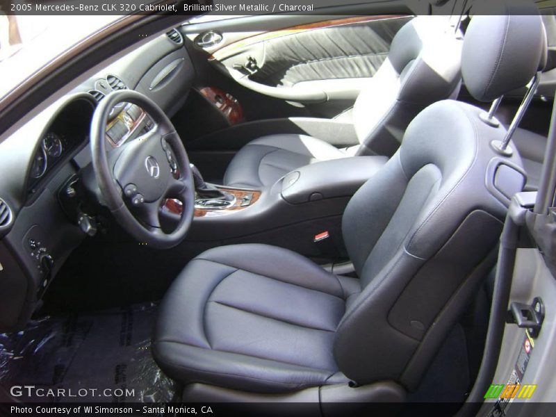 Brilliant Silver Metallic / Charcoal 2005 Mercedes-Benz CLK 320 Cabriolet