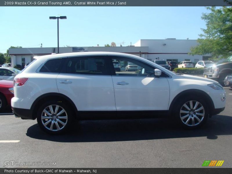 Crystal White Pearl Mica / Sand 2009 Mazda CX-9 Grand Touring AWD