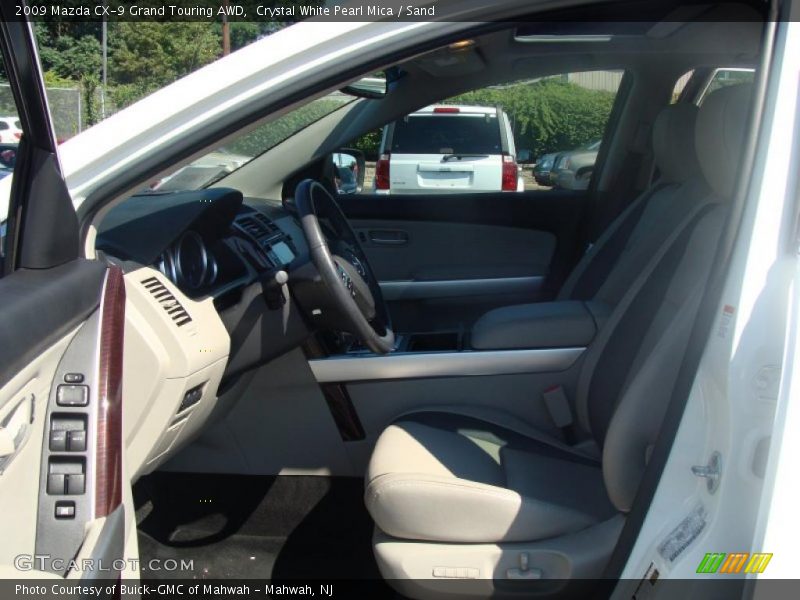 Crystal White Pearl Mica / Sand 2009 Mazda CX-9 Grand Touring AWD