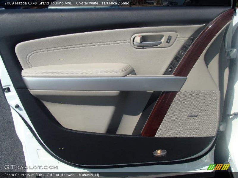 Crystal White Pearl Mica / Sand 2009 Mazda CX-9 Grand Touring AWD