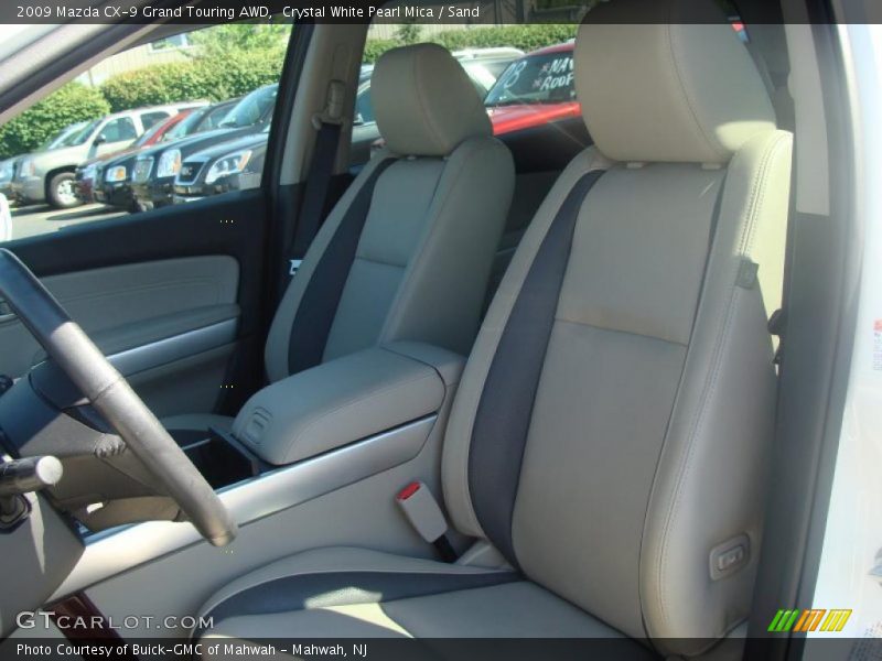 Crystal White Pearl Mica / Sand 2009 Mazda CX-9 Grand Touring AWD