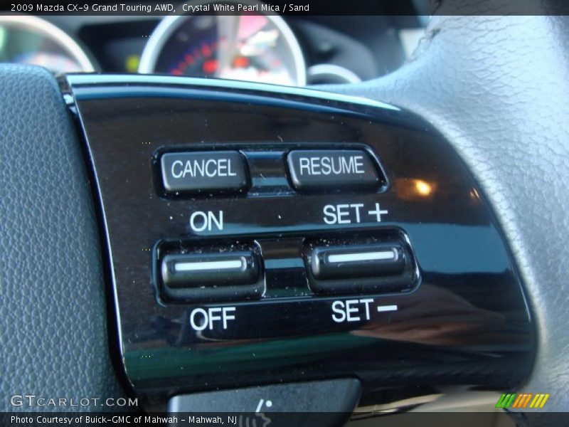 Crystal White Pearl Mica / Sand 2009 Mazda CX-9 Grand Touring AWD