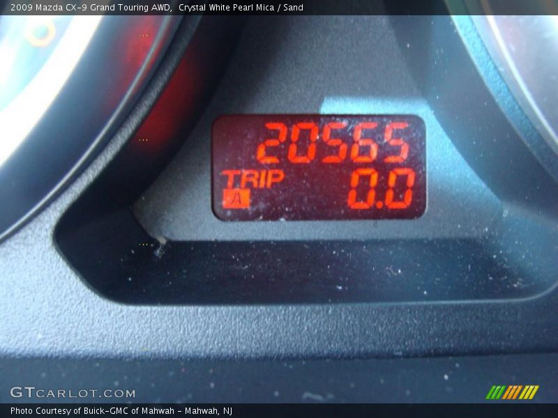 Crystal White Pearl Mica / Sand 2009 Mazda CX-9 Grand Touring AWD
