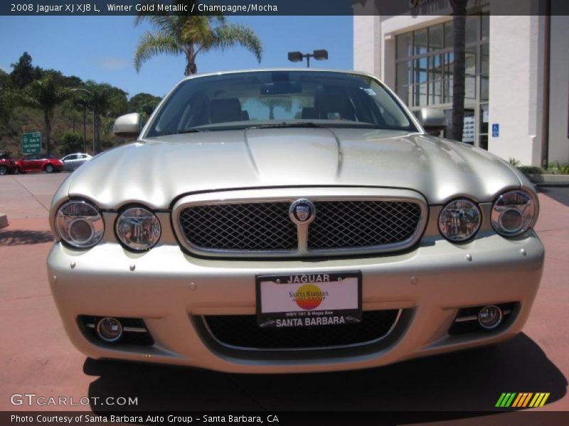 Winter Gold Metallic / Champagne/Mocha 2008 Jaguar XJ XJ8 L