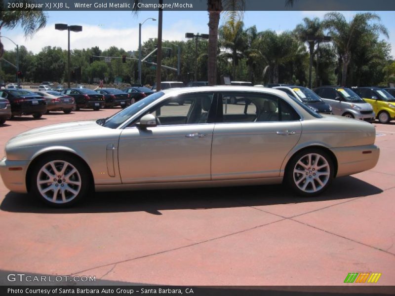 Winter Gold Metallic / Champagne/Mocha 2008 Jaguar XJ XJ8 L
