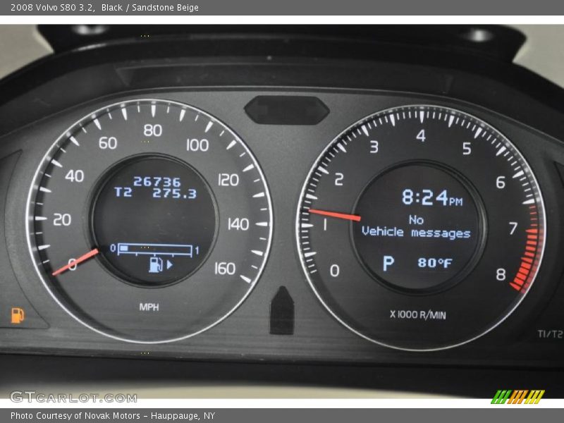 Black / Sandstone Beige 2008 Volvo S80 3.2