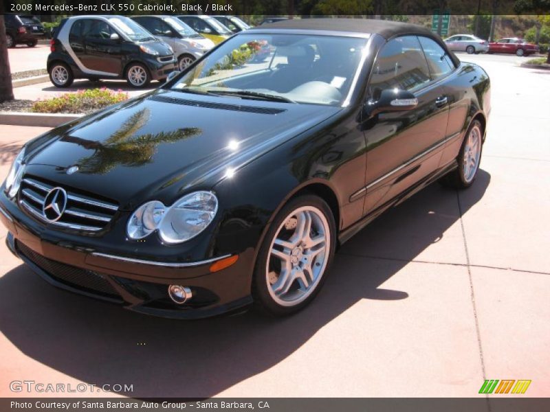 Black / Black 2008 Mercedes-Benz CLK 550 Cabriolet