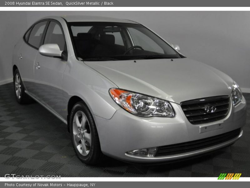 QuickSilver Metallic / Black 2008 Hyundai Elantra SE Sedan