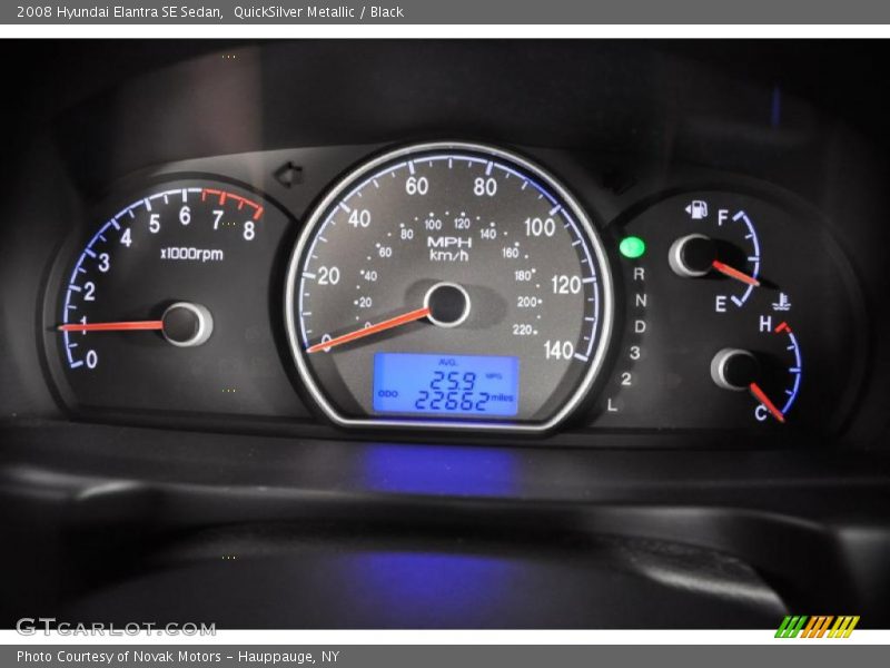 QuickSilver Metallic / Black 2008 Hyundai Elantra SE Sedan