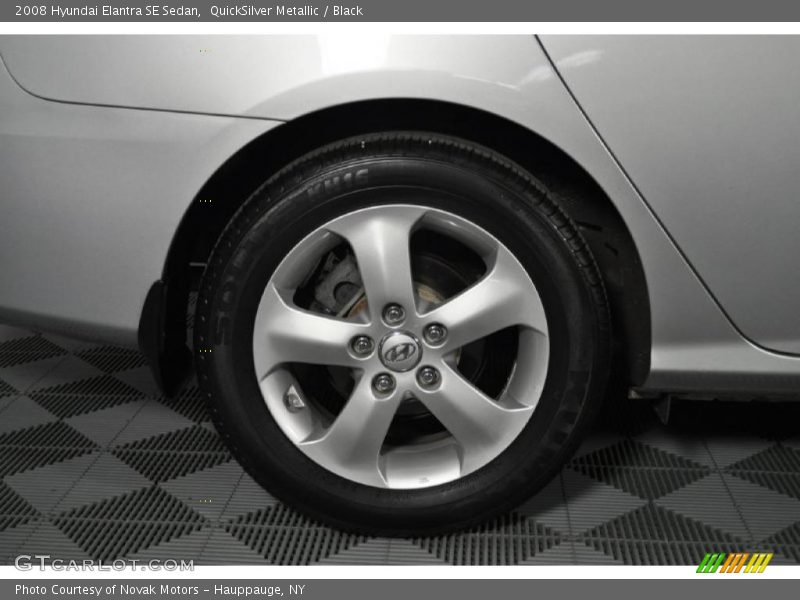 QuickSilver Metallic / Black 2008 Hyundai Elantra SE Sedan