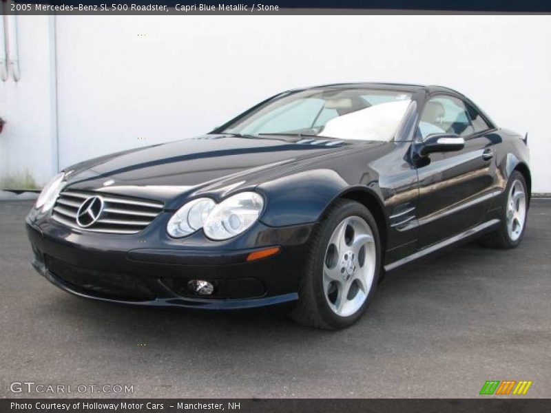 Capri Blue Metallic / Stone 2005 Mercedes-Benz SL 500 Roadster