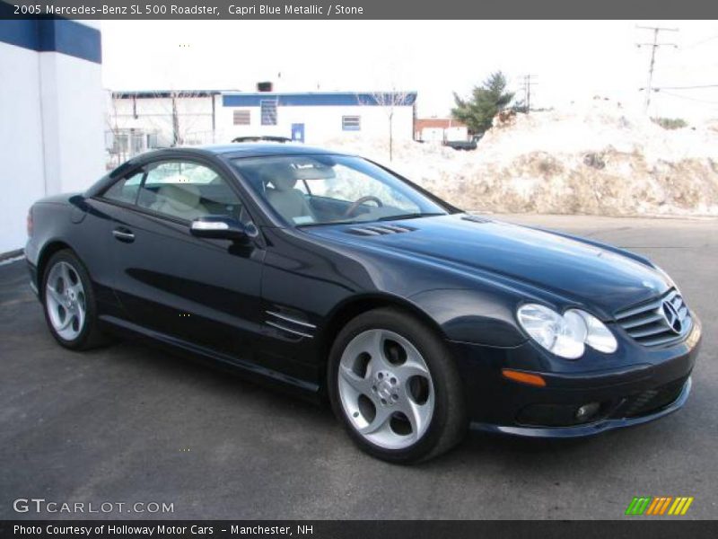 Capri Blue Metallic / Stone 2005 Mercedes-Benz SL 500 Roadster