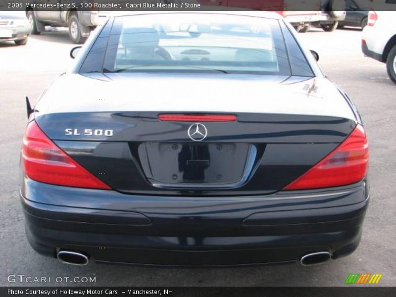 Capri Blue Metallic / Stone 2005 Mercedes-Benz SL 500 Roadster