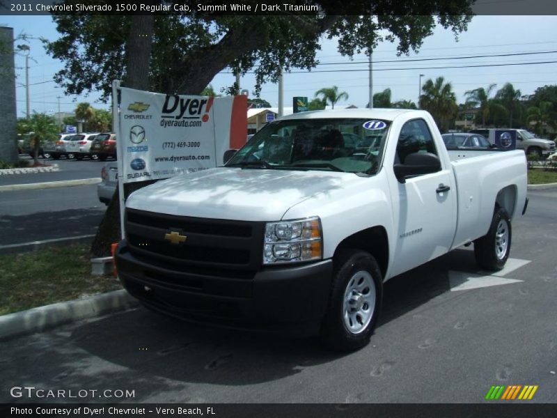 Summit White / Dark Titanium 2011 Chevrolet Silverado 1500 Regular Cab