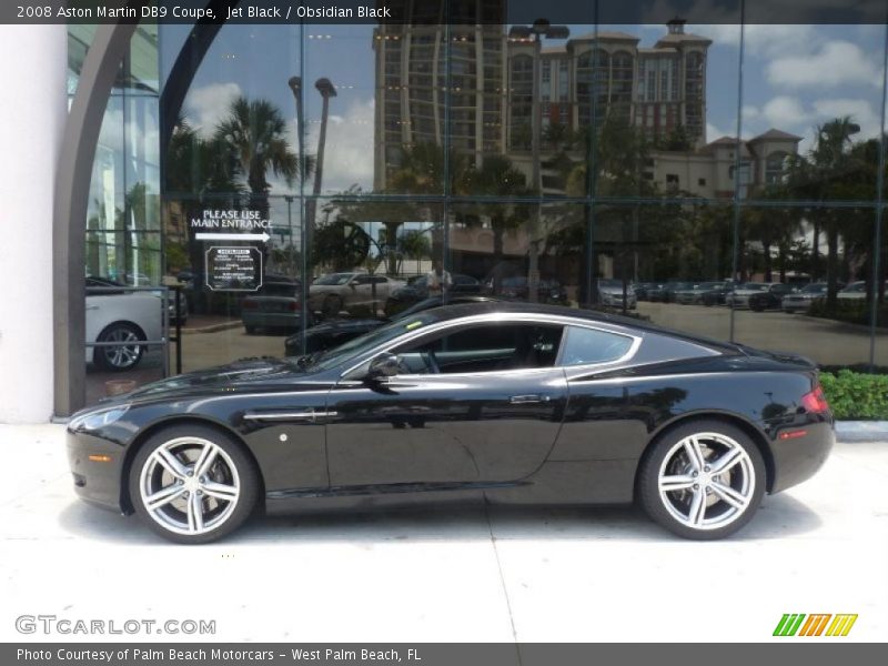 Jet Black / Obsidian Black 2008 Aston Martin DB9 Coupe