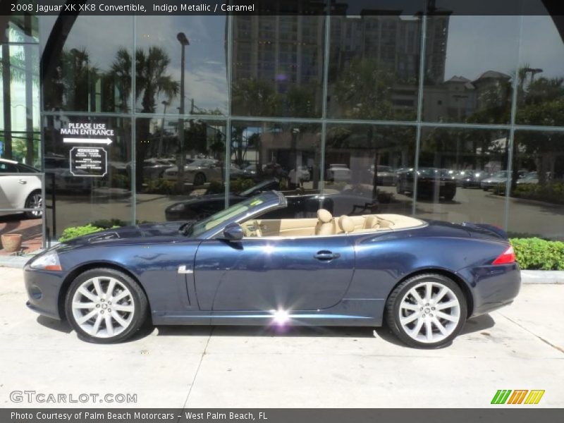 Indigo Metallic / Caramel 2008 Jaguar XK XK8 Convertible