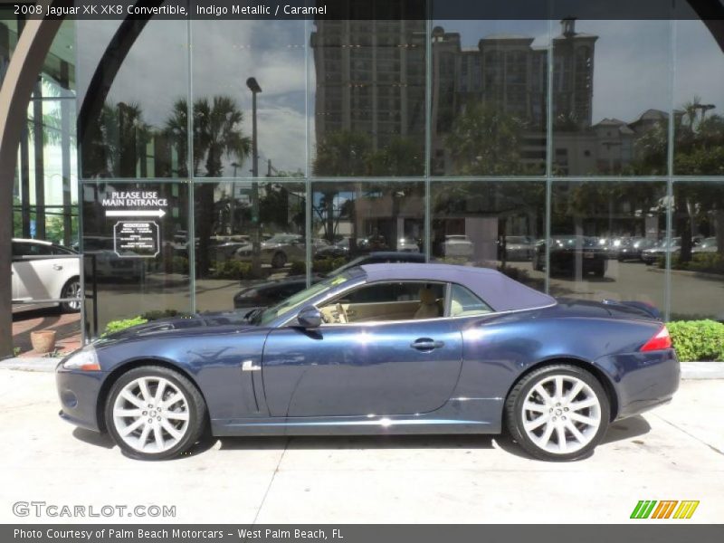 Indigo Metallic / Caramel 2008 Jaguar XK XK8 Convertible