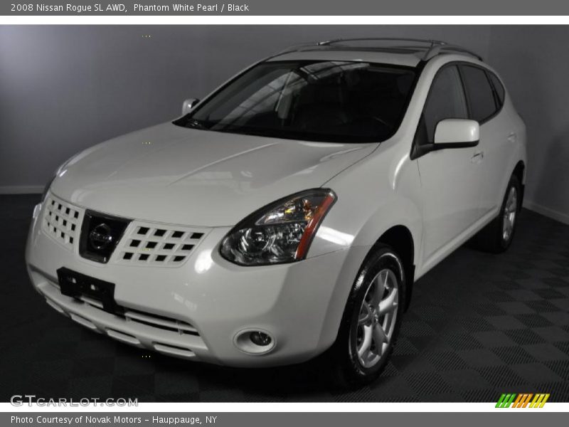 Phantom White Pearl / Black 2008 Nissan Rogue SL AWD