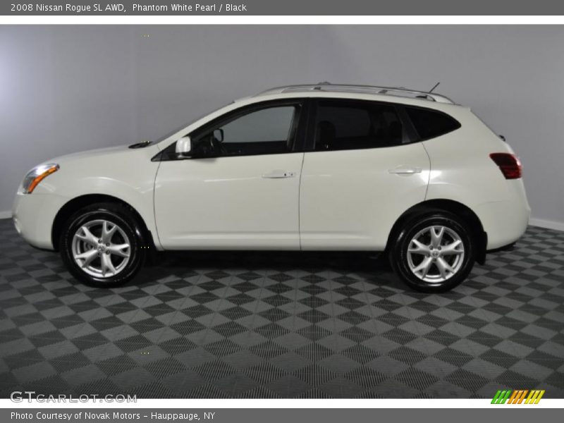 Phantom White Pearl / Black 2008 Nissan Rogue SL AWD