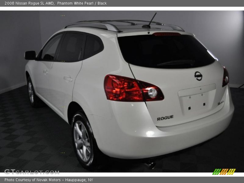 Phantom White Pearl / Black 2008 Nissan Rogue SL AWD