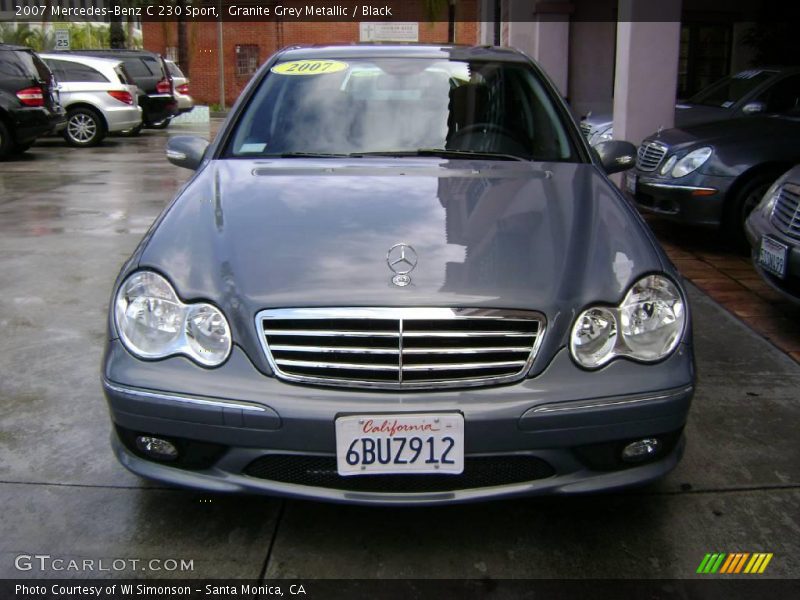 Granite Grey Metallic / Black 2007 Mercedes-Benz C 230 Sport