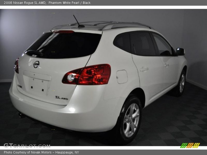 Phantom White Pearl / Black 2008 Nissan Rogue SL AWD