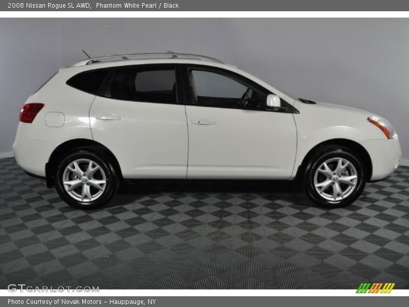 Phantom White Pearl / Black 2008 Nissan Rogue SL AWD