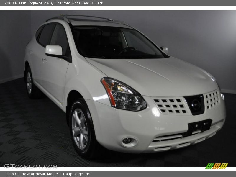Phantom White Pearl / Black 2008 Nissan Rogue SL AWD