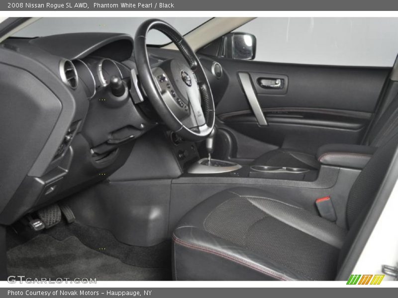 Phantom White Pearl / Black 2008 Nissan Rogue SL AWD