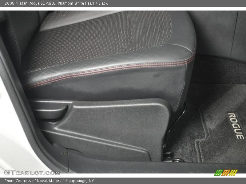 Phantom White Pearl / Black 2008 Nissan Rogue SL AWD