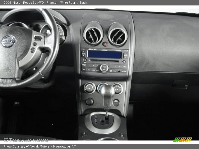 Phantom White Pearl / Black 2008 Nissan Rogue SL AWD
