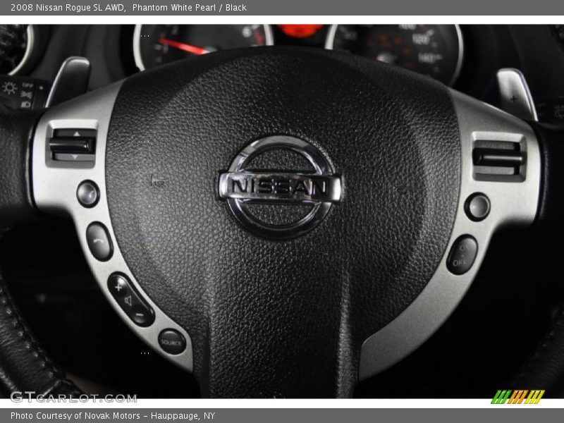 Phantom White Pearl / Black 2008 Nissan Rogue SL AWD
