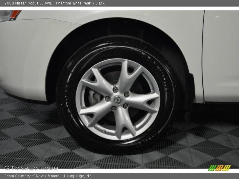 Phantom White Pearl / Black 2008 Nissan Rogue SL AWD